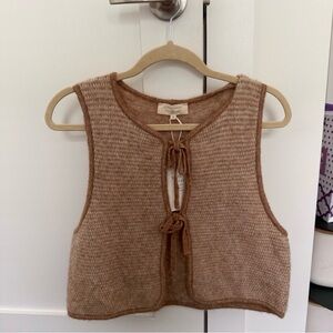 ISO (Not for sale) Sézane Pepy Cardigan Sweater Vest in mottled beige ecru